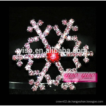 Kundengebundener Entwurf Kristallrosa-Schneeflocke kundenspezifische Tiara